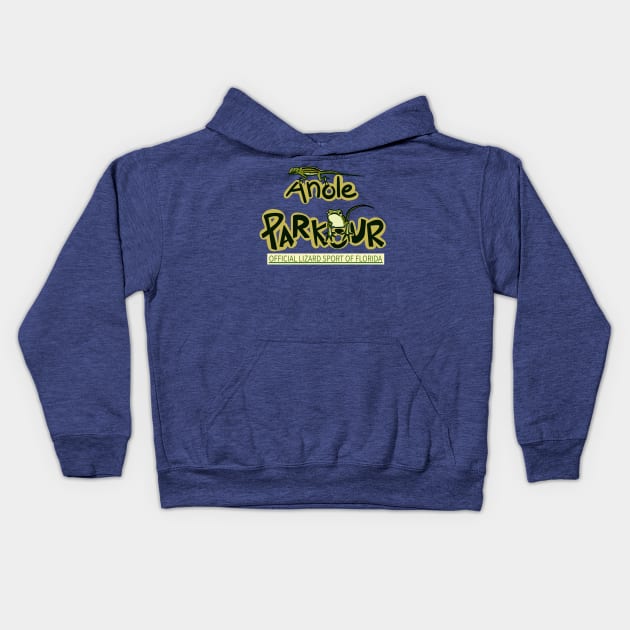 Anole Parkour Kids Hoodie by Sparkleweather